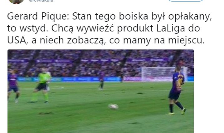 Pique o stanie murawy we wczorajszym meczu